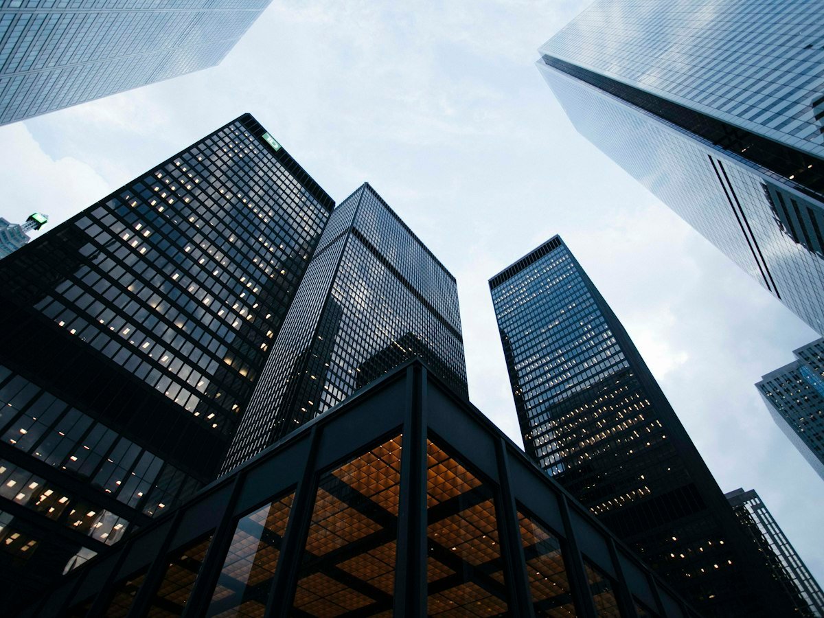 Modern commercial building facade
