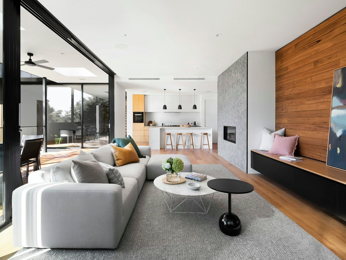 Modern home and landscaped plot