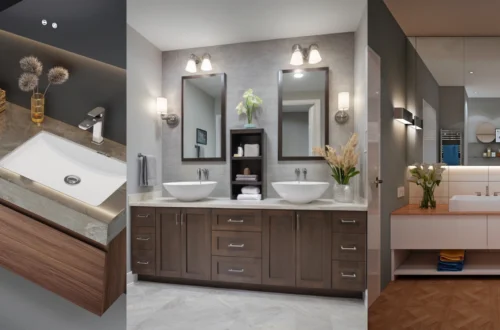 waterproof bathroom vanity cabinet with sink